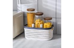 China Oval 11 Shower Caddy Portable Plastic Storage Basket Double Handle supplier