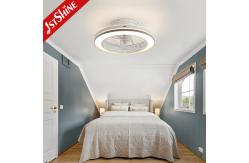 China Low Profile Bedroom Dimmable LED Ceiling Fan With Remote 6 Speed Choice supplier