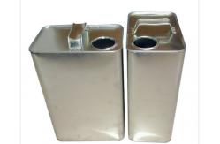 China 4L Square Tin Cans Empty Tin Containers With Metal Cover Handle supplier