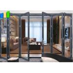 Soundproof Bifold Doors Tempered Glass Aluminum Folding Doors for sale