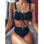 Sexy Black White Bikini Bathing Suits Color Matching U Drag Women 2 Piece Bikini for sale
