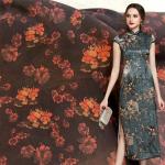 Custom Printed Sandwashed 27mm Silk Crepe De Chine Fabric Pure Silk Brocade Fabric for sale