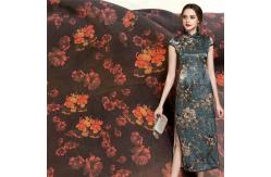 China Custom Printed Sandwashed 27mm Silk Crepe De Chine Fabric Pure Silk Brocade Fabric supplier