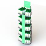 Soft Drinks Metal Display Stands With 4 Layers And 2 Sides for sale