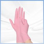 Disposable Pink Nitrile Lab Safety Gloves 100pcs/ Box Recyclable for sale