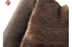 China Tip Dyed Plush Faux Fur Fabric Coffee With Black Tip Tissavel 100% Polyester supplier