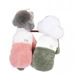 Dog Fleece Patchwork Top Pet Clothing Small Dog Autumn And Winter Cute Cotton Padded Coat for sale