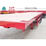 Durable 30 Tons Flatbed Container Trailer With Tri Axle , Flatbed Equipment Trailer for sale