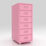 KD Structure 6 Drawers Mobile Metal File Cabinet for home storage
