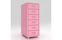 China KD Structure 6 Drawers Mobile Metal File Cabinet for home storage supplier