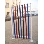 Industrial 2.4m Height Tubular Steel Fence Powder Coated Security Angle Rails 40*40mm for sale
