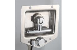China Recessed Folding T Handle Tool Box Locks Chrome Surface Cabinet Panel Lock supplier