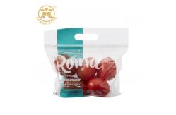China Grape Antifog Handle Transparent Stand Up Pouch With Zipper VMPET Fresh Fruit Packaging supplier