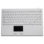 5VDC Silicone 87 Keys Waterproof Medical Keyboard 100mA With Integrated Touchpad
