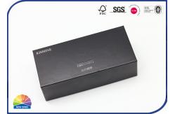 China Custom Embossing Logo Two-Piece Black Paper Box Pack Sunglasses supplier