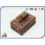 Wood Grain Printing Rigid Shoulder Present Paper Box Packaging Soap for sale