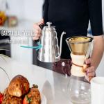 Pour Over Coffee Stainless Steel Gooseneck Kettle With Thermometer