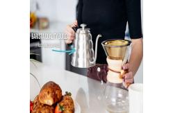 China Pour Over Coffee Stainless Steel Gooseneck Kettle With Thermometer supplier