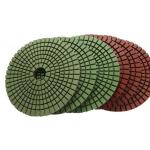 Abrasion Resistant Diamond Resin Polishing Pads Installed On Portable Grinding Machine for sale
