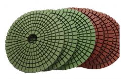 China Abrasion Resistant Diamond Resin Polishing Pads Installed On Portable Grinding Machine supplier