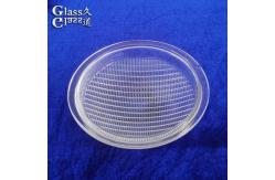 China Customize Transparent Textured Surface Glass Light Cover Lens supplier