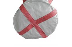 China Cement Jumbo Circular FIBC Bag With Bottom Loops And Top Fill Skirt supplier