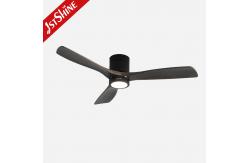 China Wooden Blades Ceiling Fan With Light and Remote for Low Ceiling supplier