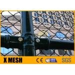 Vinyl Coated 1.8 M Chain Link Fencing Durable Opening 50mm Black Color Diamond Wire for sale