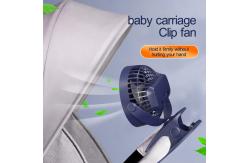 China HEBRONFAN Rechargeable Clip Fan Push Button 2.5 Hours Charging supplier