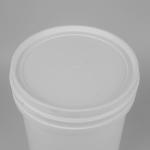White 20Liter 5 Gallon Plastic Buckets Round Shaped With Snap On Lid for sale