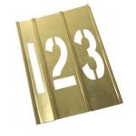 Brass Adjustable Interlocking Alphabet Stencils Waterproof Scratch Resistant for sale