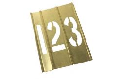 China Brass Adjustable Interlocking Alphabet Stencils Waterproof Scratch Resistant supplier