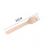 6Inch Compostable Disposable Wooden Utensils Fork Cutlery for sale