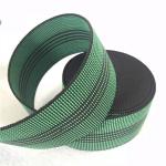 Width 50mm Green Elastic Webbing with 4 black lines PE webbing for sale