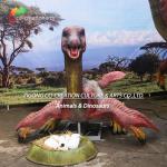 Realistic Animatronic Caudipteryx Dinosaur: Feathered Detail With Dynamic Movement & Jurassic Egg Display For Museums​ for sale