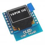0.66 Inch IIC OLED Display 16 Pin With 64x48 Pixels, White/Blue Fonts Ultra-Low Power OLED Display for sale