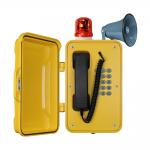 IP67 Heavy Duty Industrial Broadcast Telephone With Beacon And Flashing Lamp for sale