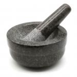 Polished Granite Stone Mortar And Pestle Mortar Round Spices Press Grinder for sale