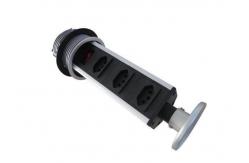 China Manual Kitchen Pop Up Power Sockets 13 Amps Power Rating Easy Operation supplier