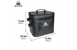 China High Quality Customizable Insulated And Leak Proof 24 Can Black Soft Cooler Bag supplier