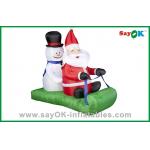 Christmas Santa or Snowman Inflatable Holiday Decorations With Sleigh for sale