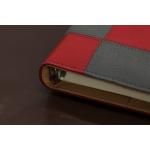 PU Leather Ring Binder Journal , Middle Size Refillable Planners Organizers