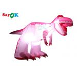Pink 4m Inflatable Cartoon Characters Advertising Dinosaur Damp Proof for sale