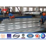 Cross Arm 25 ft Galvanized Steel Pole 10m 12m 15m 69 KV Steel Power Pole for sale