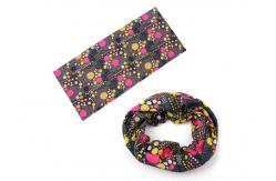 China Skull Multi Use Head Wrap Polar Fleece , Comfortable Multifunctional Seamless Wear Scarf supplier