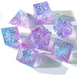 Antiwear Resin Unicorn Dice Set Sharp Edges Sturdy Multipurpose for sale