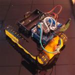 Intelligent Electric Car Chassis Android Mobile Phone Controlled With Plastic Holder