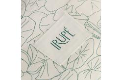 China White Cotton Blue Pattern Printed Reusable Eco Friendly Cotton Drawstring Bag supplier