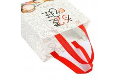 China Custom Laminated Non Woven Takeaway Food Bag with Handles – Waterproof & Reusable supplier