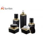 Black Square Acrylic Jars For Cosmetics Luxury Cream Packaging 30ml 50ml SR2366 for sale